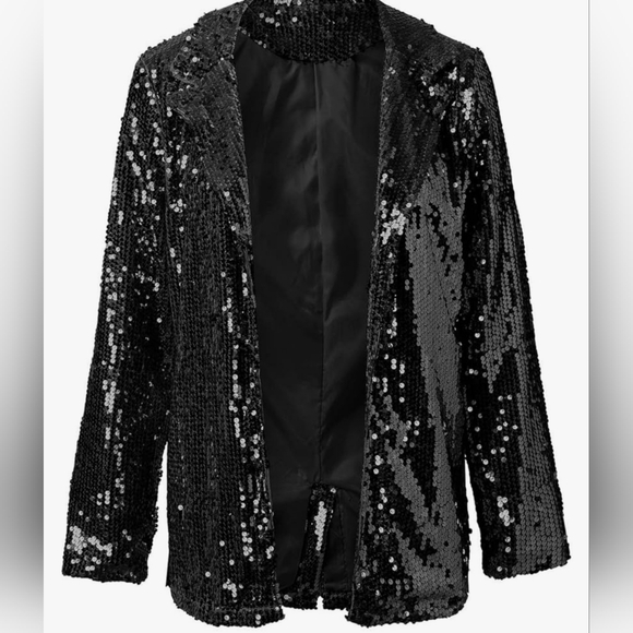 Luxury Sequined Blazer Jacket Elegant Wear beach wedding - Picture 13 of 16